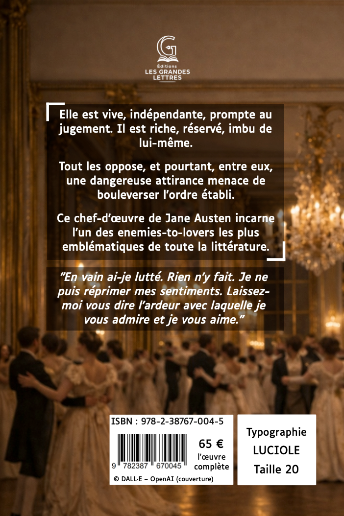 ORGUEIL ET PRÉJUGÉS - JANE AUSTEN (TAILLE 20)