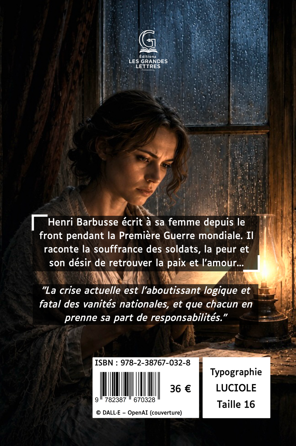 LETTRES DE HENRI BARBUSSE À SA FEMME, 1914-1917 - HENRI BARBUSSE (TAILLE 16)