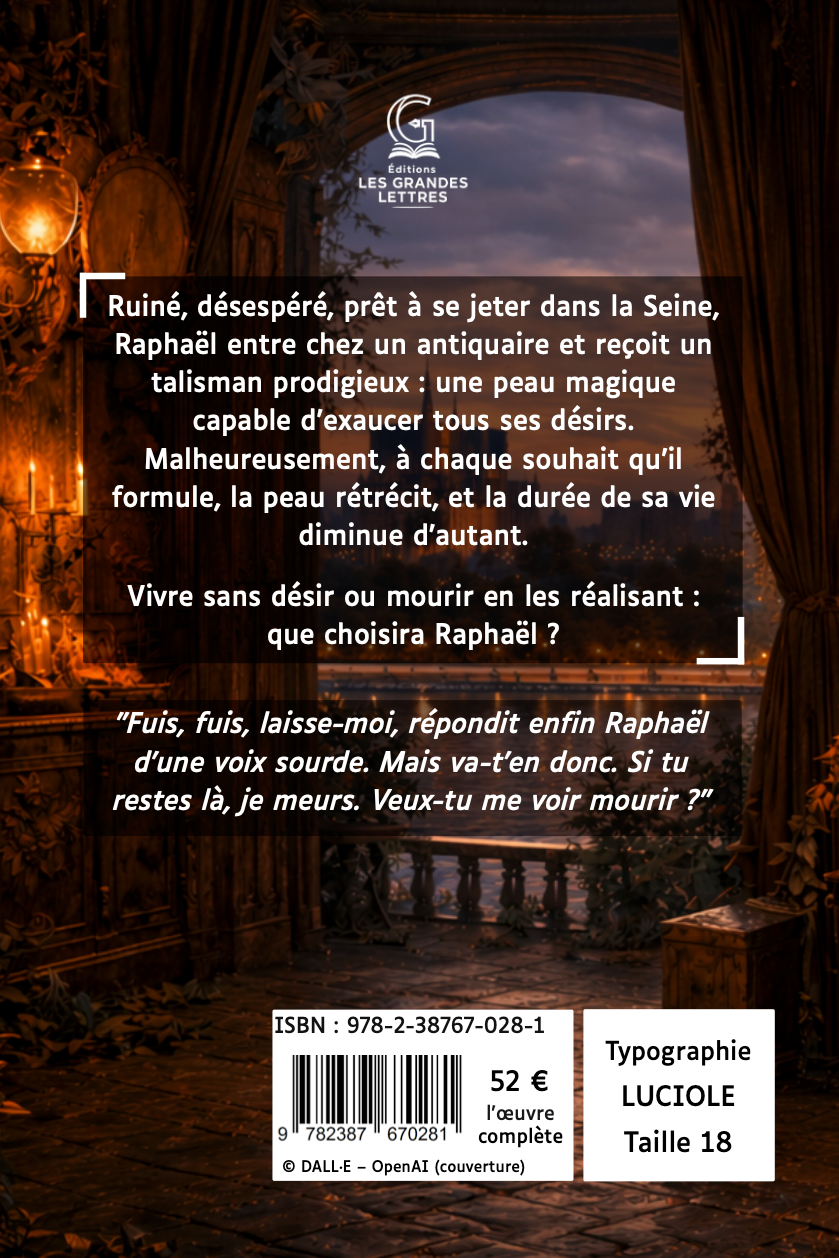 LA PEAU DE CHAGRIN - HONORÉ DE BALZAC (TAILLE 18)