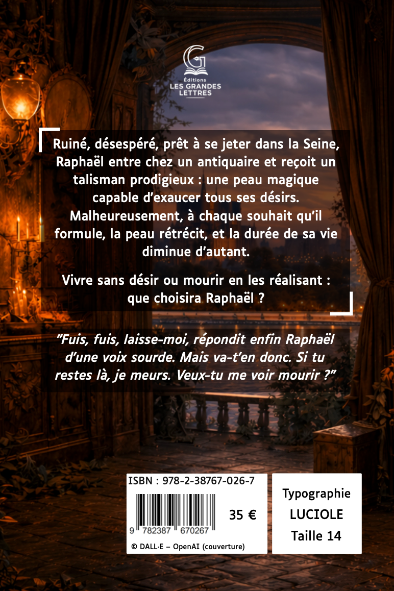 LA PEAU DE CHAGRIN - HONORÉ DE BALZAC (TAILLE 14)
