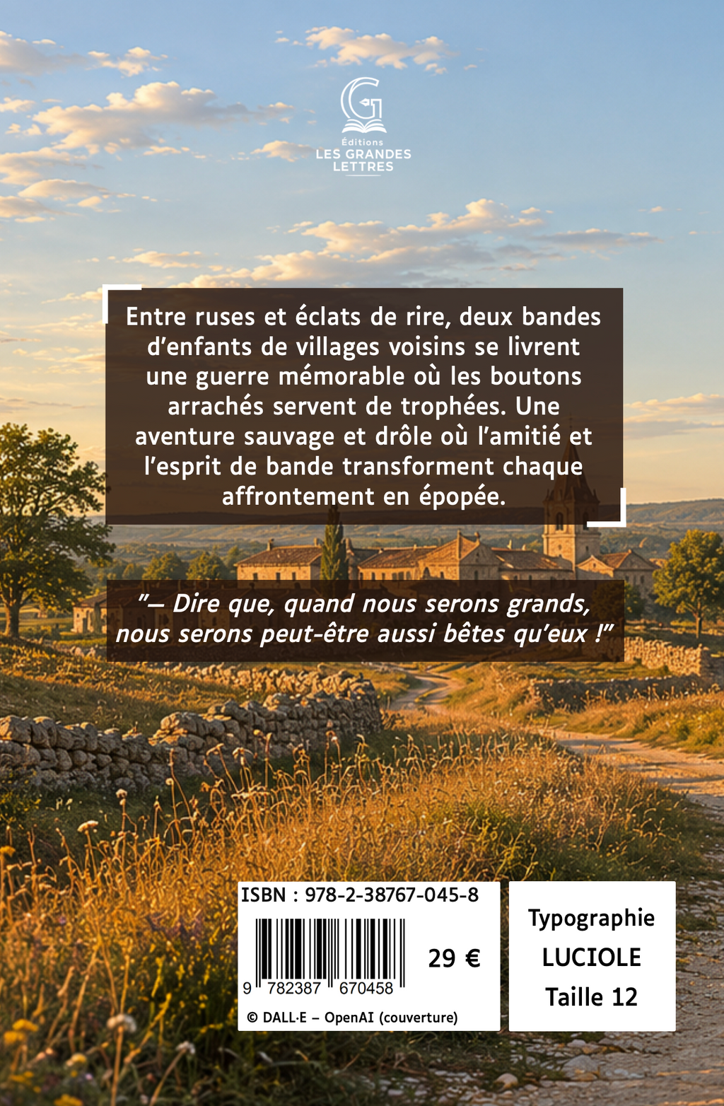LA GUERRE DES BOUTONS - LOUIS PERGAUD (TAILLE 12)