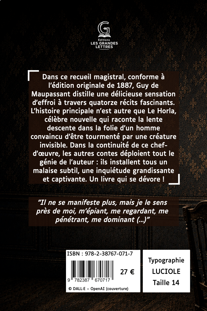LE HORLA - GUY DE MAUPASSANT (TAILLE 14)