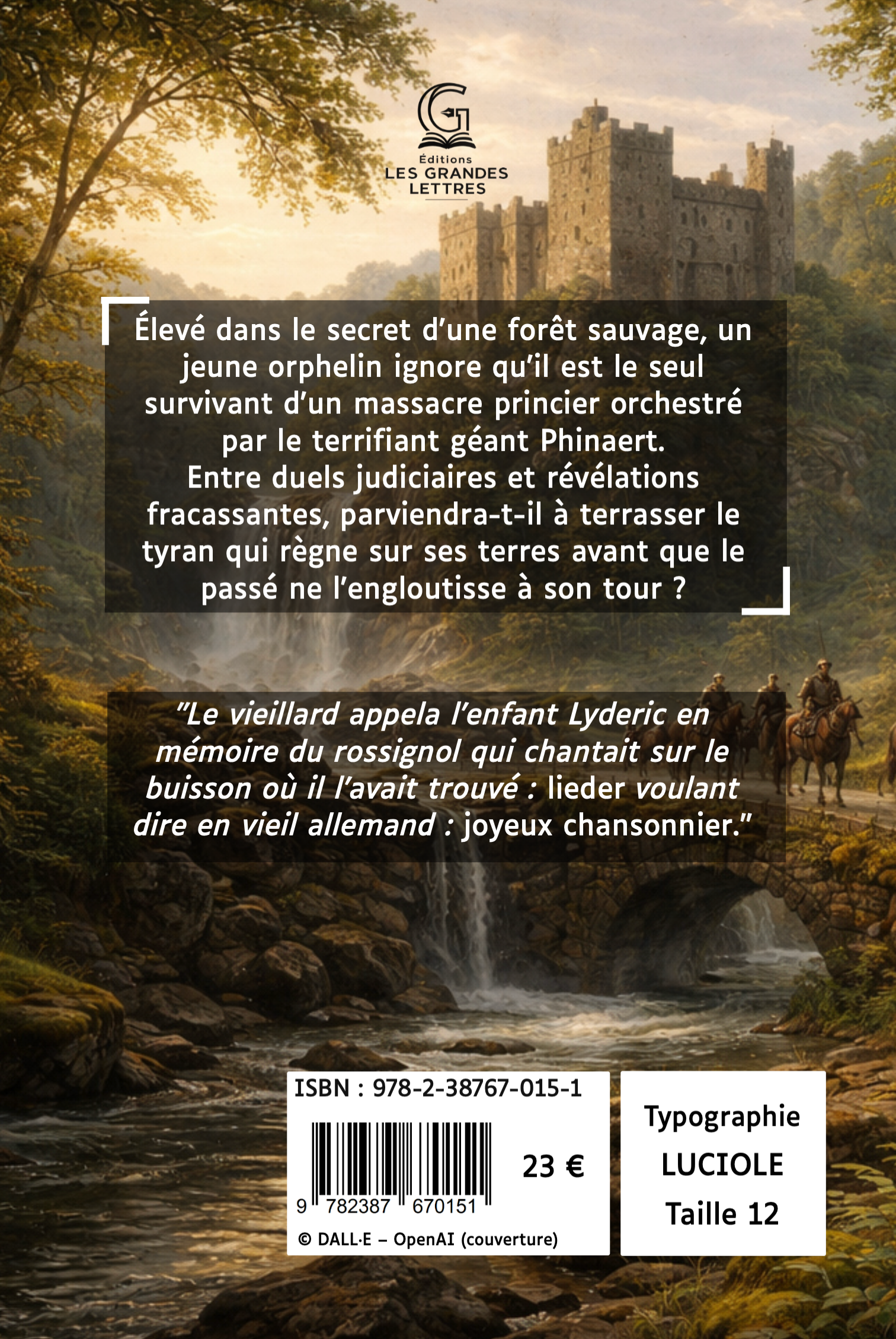 LES AVENTURES DE LYDERIC - ALEXANDRE DUMAS (TAILLE 12)