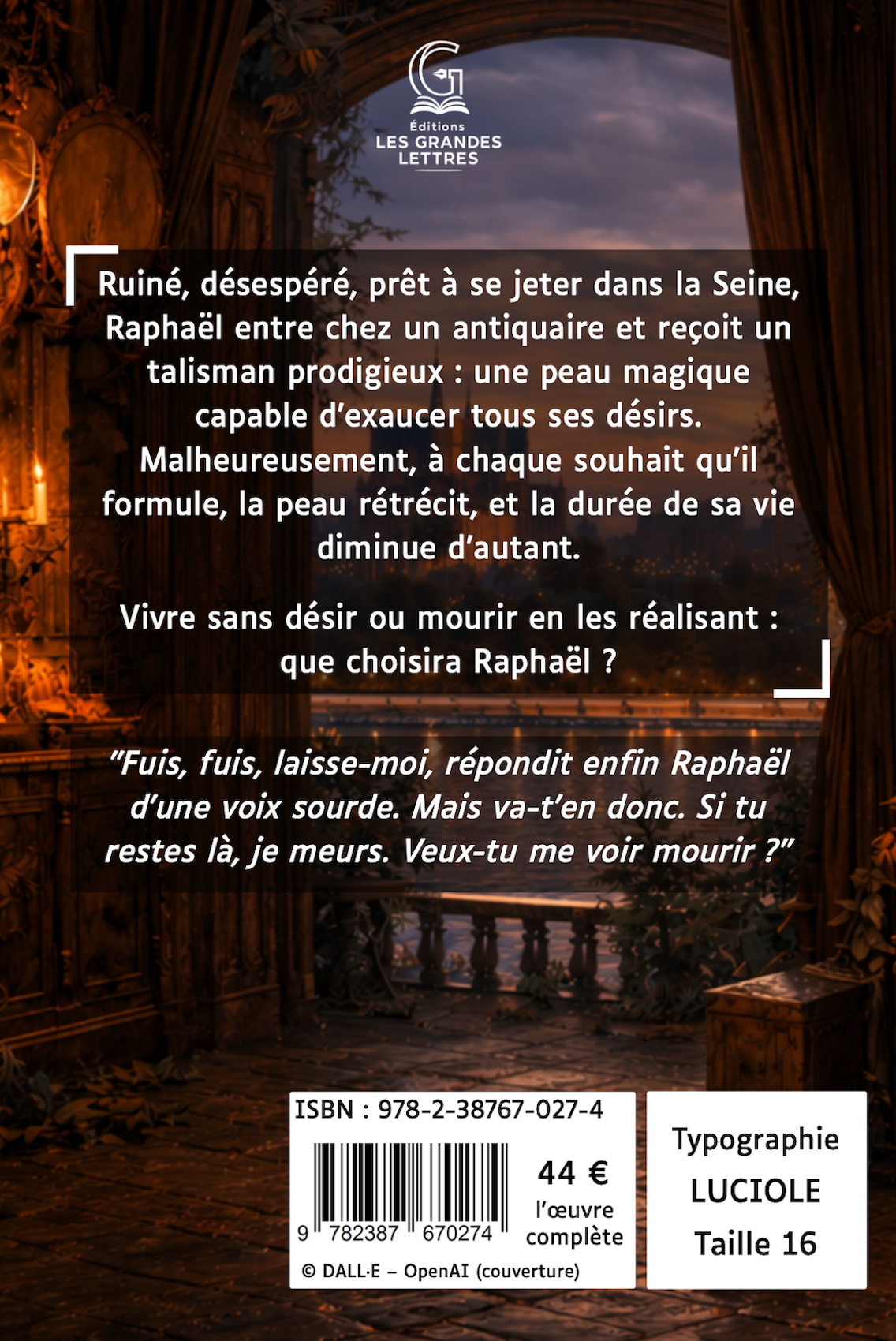 LA PEAU DE CHAGRIN - HONORÉ DE BALZAC (TAILLE 16)